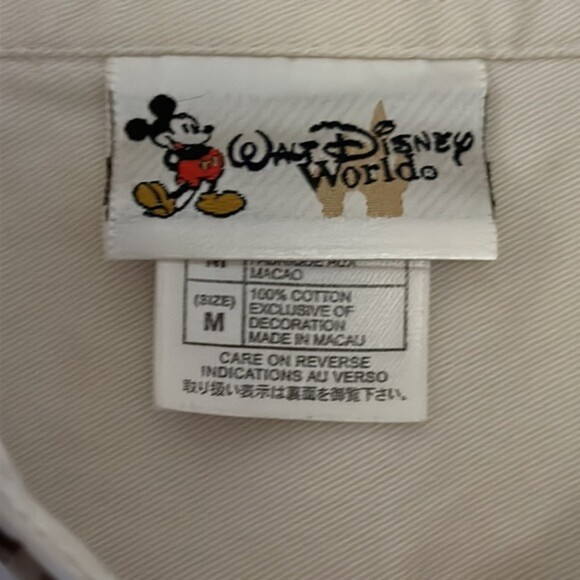 Vintage Disney World Mickey Mouse Shirt Medium Button Down Vacation Resort - Picture 9 of 13